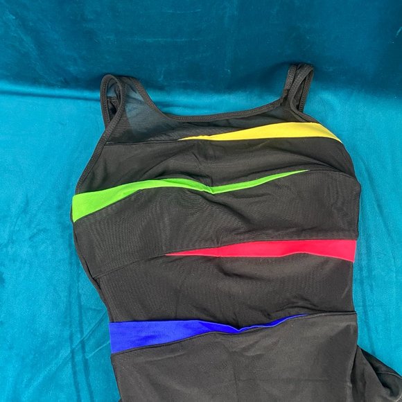 Vtg Longitude Shine Bright 4 Fold 1 Piece Swimsuit - Picture 3 of 9